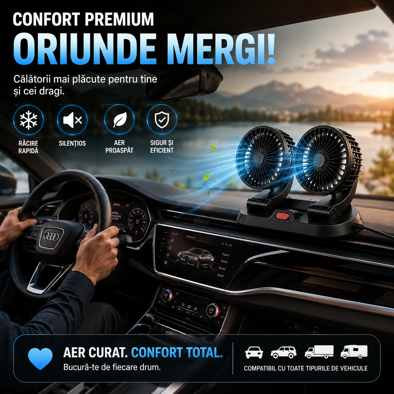 Dublu Ventilator Auto VentiCool™
