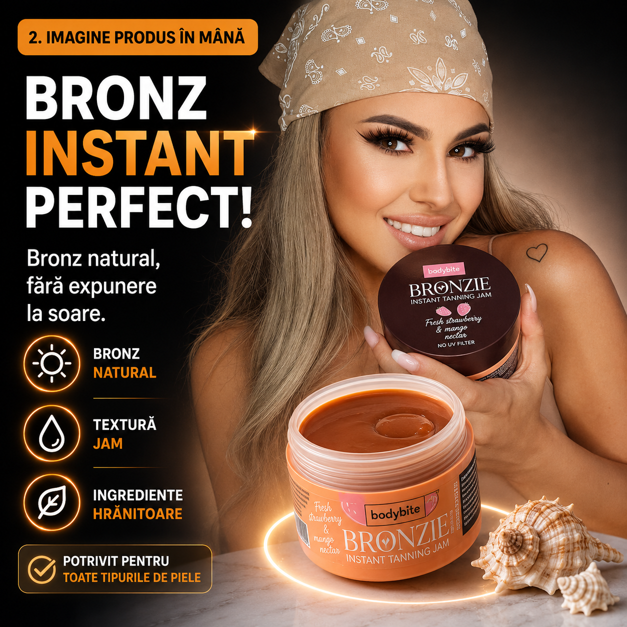 Cremă de Bronzare cu Efect Natural Bronzie