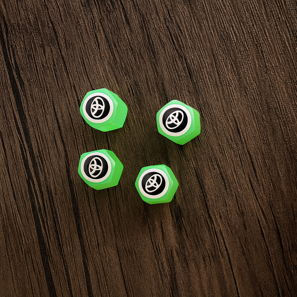 Комплект 4 светещи в тъмното капачки за джанти с лого