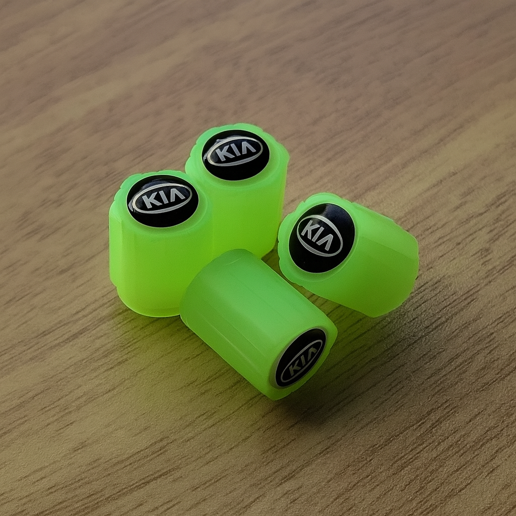 Комплект 4 светещи в тъмното капачки за джанти с лого