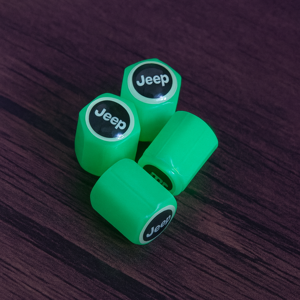 Комплект 4 светещи в тъмното капачки за джанти с лого