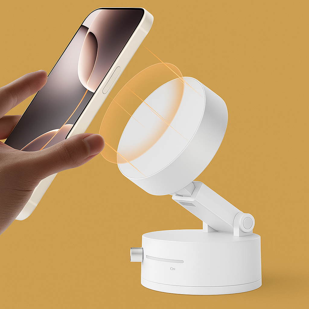 Сгъваема Въртяща Се Авто Поставка С Магнитен Вакуум, Регулируема