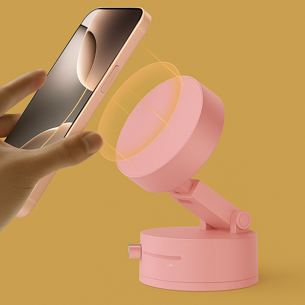 Сгъваема Въртяща Се Авто Поставка С Магнитен Вакуум, Регулируема