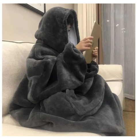 Худи тип Одеяло, Oversized с Капюшон и Джоб