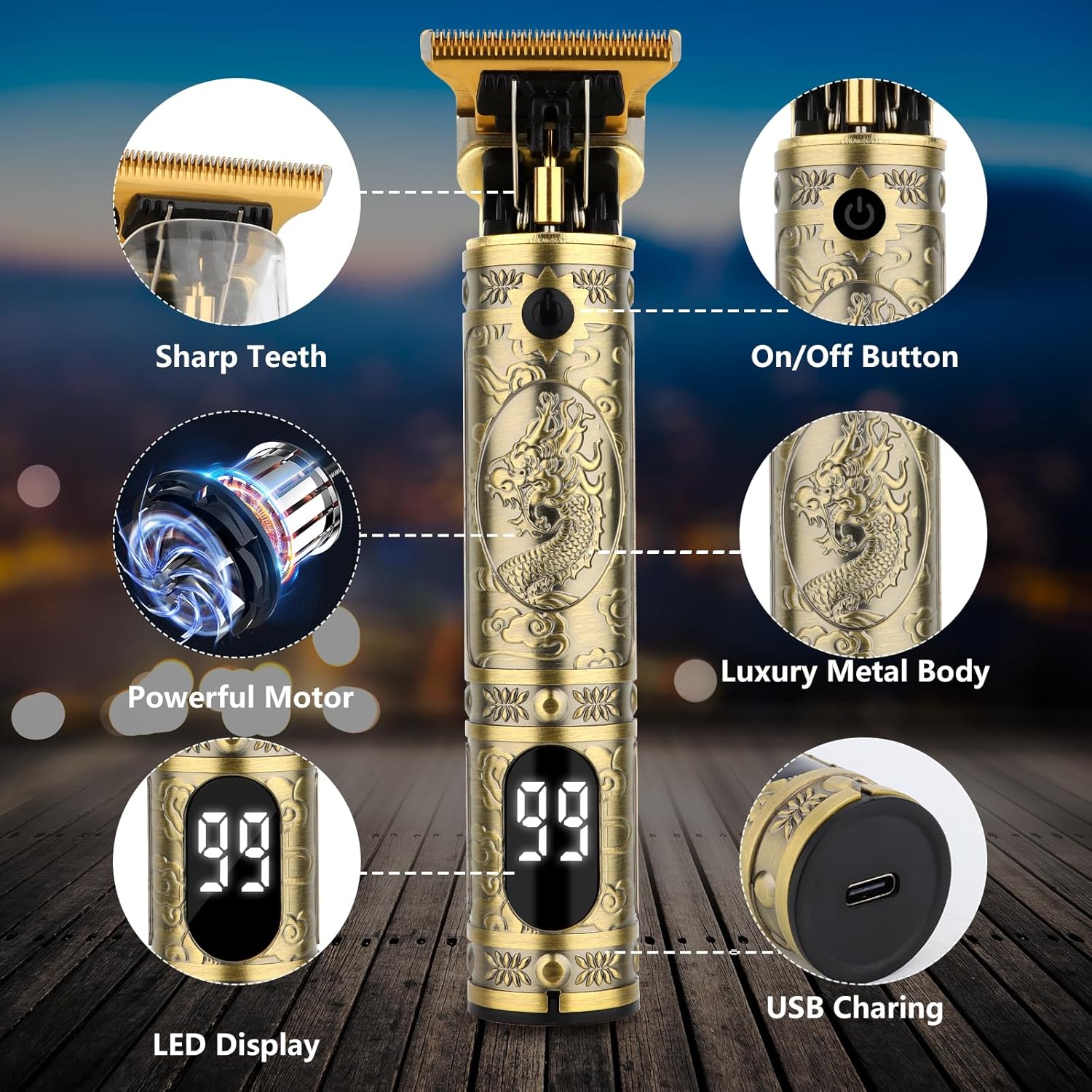 Винтидж T9 Професионална Машина за Подстригване