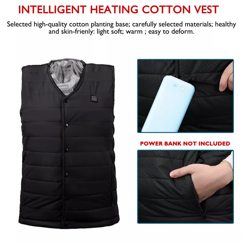 Интелигентна отопляема жилетка за мъже и жени