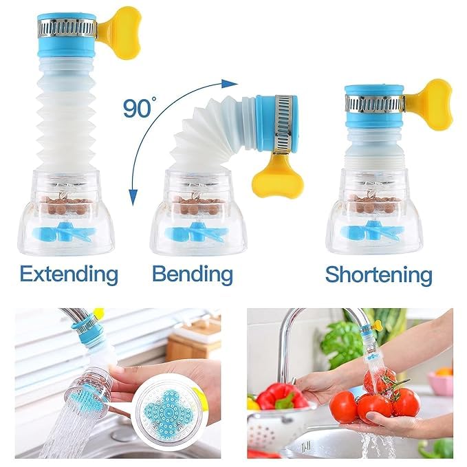 5 в 1 телескопична глава за чешма, въртяща се на 360°