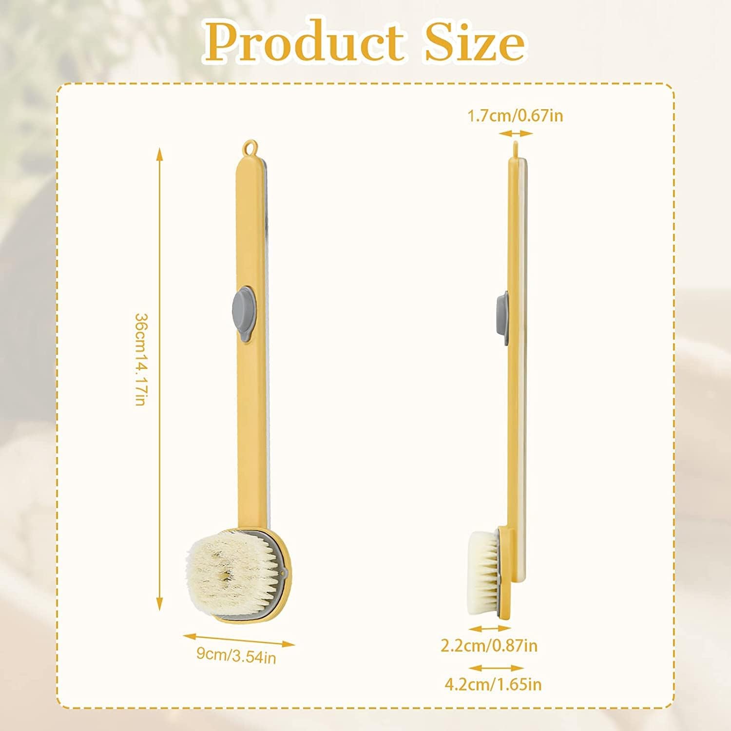 Четка С Отделение За Сапун С Дълга Дръжка За Баня