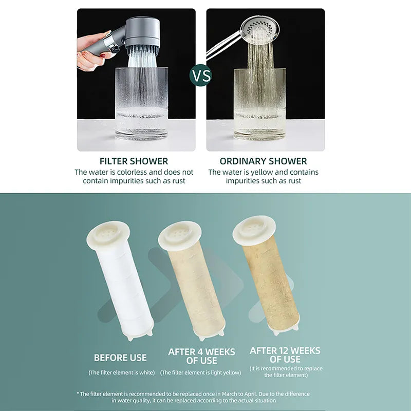 SpaShower + 2 филтъра за пречистване на водата са включени